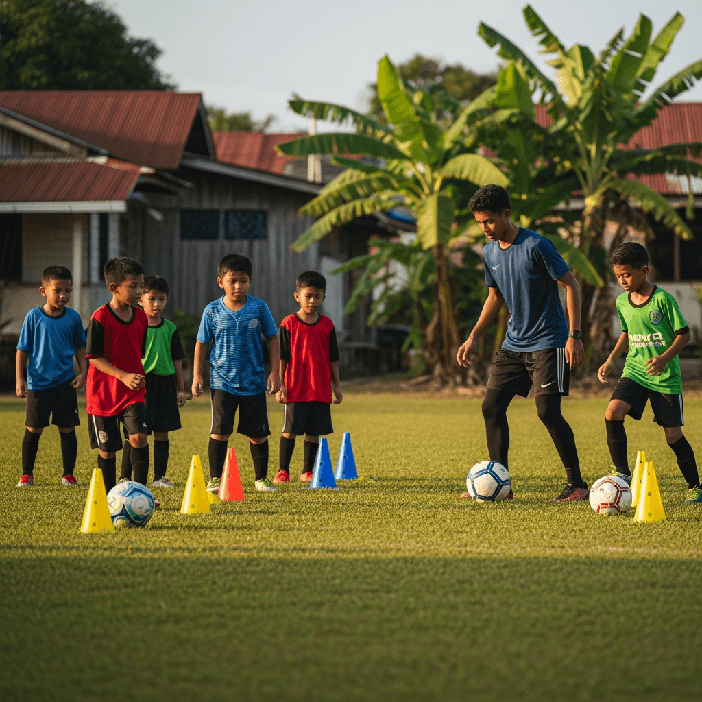 Weekly training session at Dewan Sukan Kampung Penambang