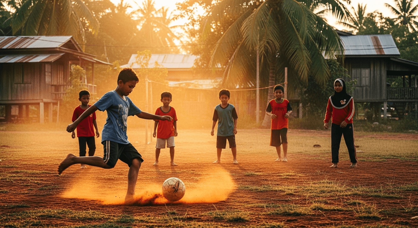 Futsal players in action